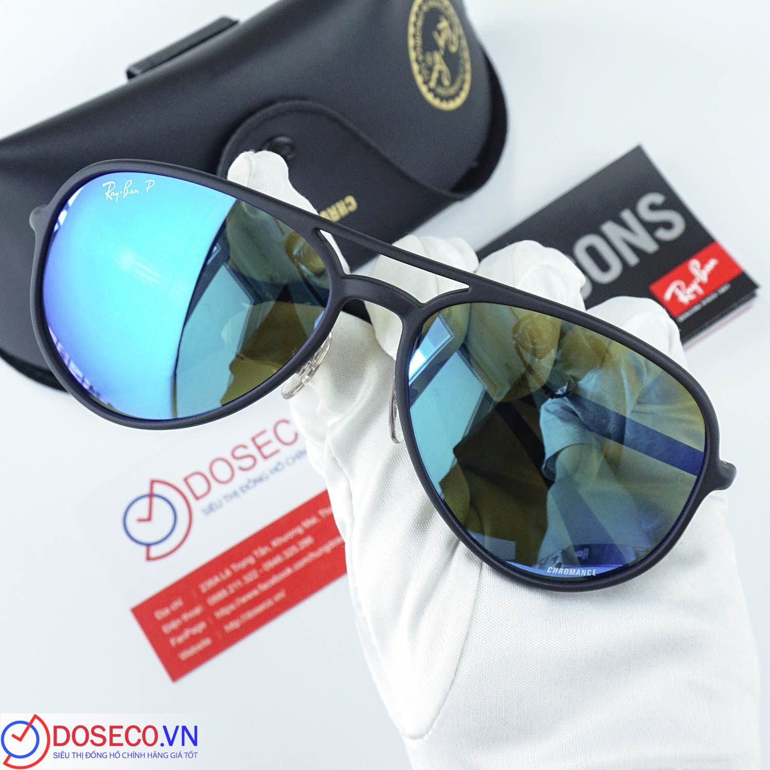 Rayban Chromance Polarized Blue Mirror RB4320CH 601SA1